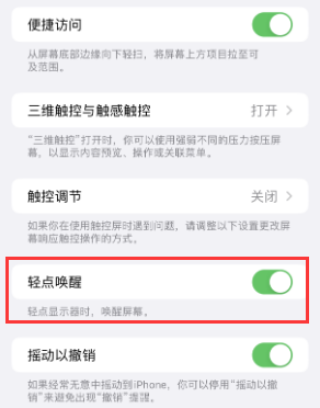 巴南苹果授权维修站分享iPhone轻点无法唤醒怎么办 