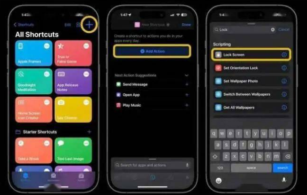 巴南苹果14锁屏维修店分享iPhone14升级iOS16.4后如何创建锁屏快捷方式 