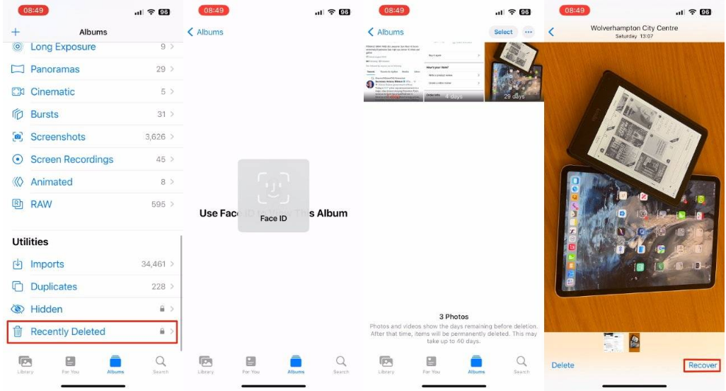 巴南苹果14维修分享 iPhone14 上恢复已删除的照片 